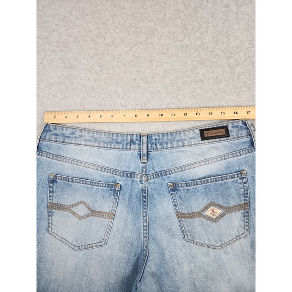 NWT Red Jeans NYC Graffiti Distressed High Waisted Denim Straight Leg Size 12 - Picture 8 of 15